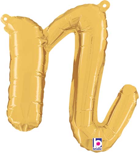14" Air-Fill Script Letter Balloons