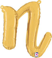 14" Air-Fill Script Letter Balloons