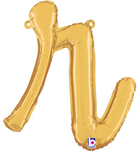 14" Air-Fill Script Letter Balloons