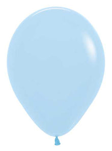 18 Pastel Matte Blue Sempertex Balloons