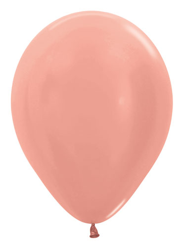 18 Metallic Rose Gold Sempertex Balloons