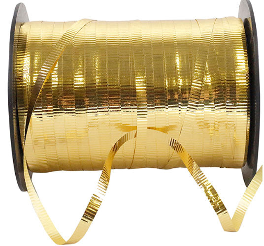 Reliant Gold 3/16 Reliant Gold Crimped Metallic Curling Ribbon – MSR Balloons