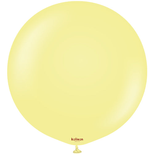 24 Macaron Yellow Kalisan Balloons (2 pack)