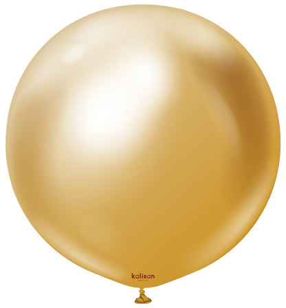 24" Mirror Gold Kalisan Balloons (2 pack)