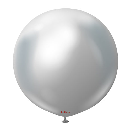 24 Mirror Silver Kalisan Balloons (2 pack)