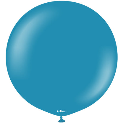 24 Retro Deep Blue Kalisan Balloons (2 pack)