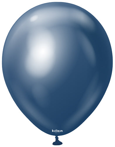 12" Mirror Navy Balloons