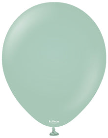12" Retro Winter Green Balloons
