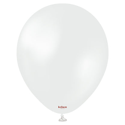 12 Opaque Satin Snow Kalisan Balloons