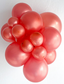 5" Metallic Rose Gold TUFTEX Balloons