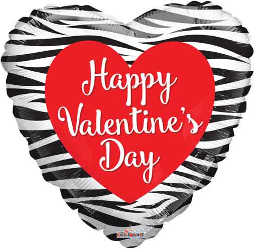 Valentine Zebra Pattern Balloons