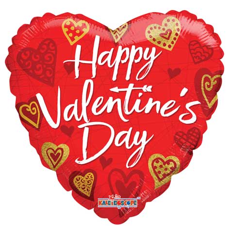 Valentine Hearts Foil Balloons