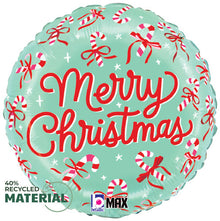 Christmas Candy Cane Bows Foil Balloons