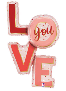 Love You Pink Blush Jumbo Shape