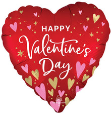 Satin Happy Valentine's Day Heartfelt Foil Balloons