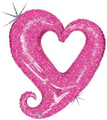 Chain Of Hearts Pink Balloon Shape