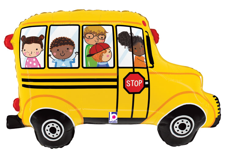 School Bus Shape Foil Balloons
