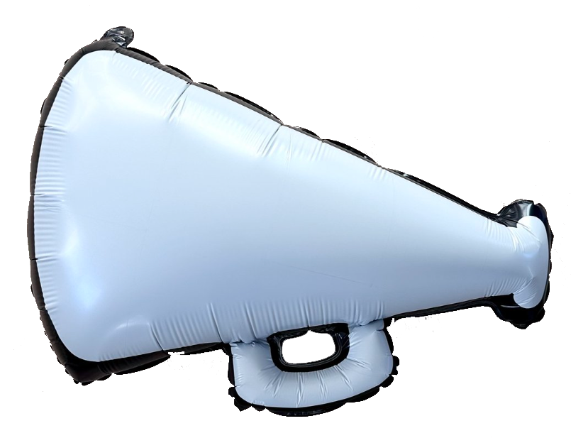 White Megaphone Shape